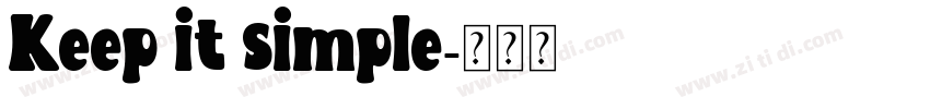 Keep it simple字体转换